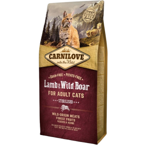 Carnilove Lamb & Wild Boar Adult Cat - Sterilised