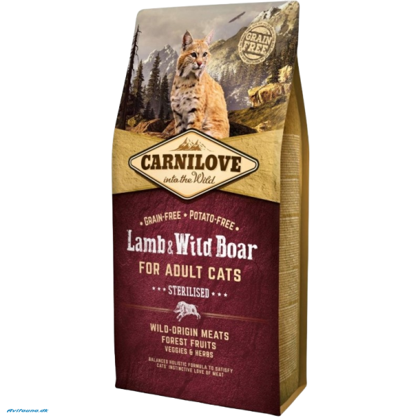 Carnilove Lamb &amp; Wild Boar Adult Cat - Sterilised