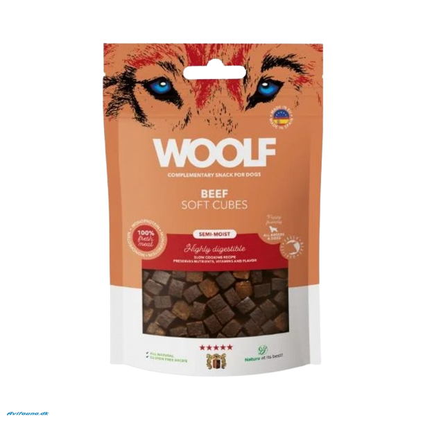 Woolf Soft cubes beef 100g