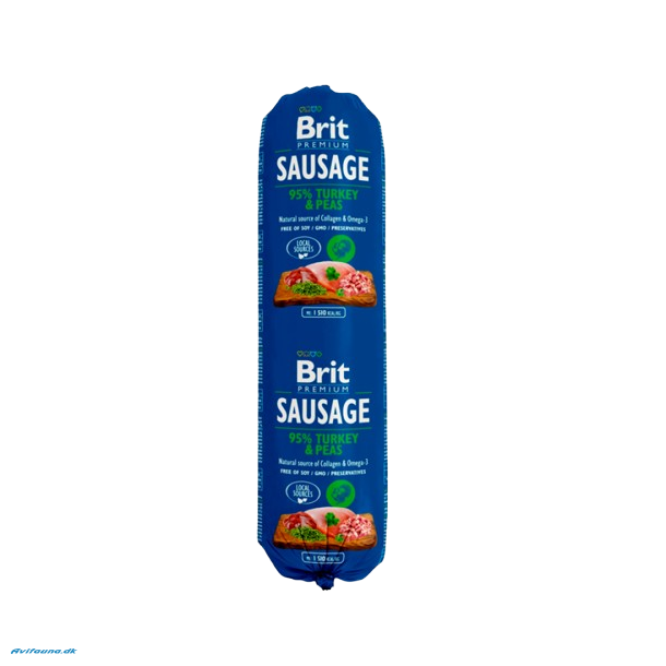 Brit Sausage Turkey &amp; Peas  800g