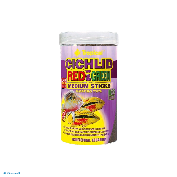 Tropical Cichlid Red &amp; Green Medium Sticks 250ml