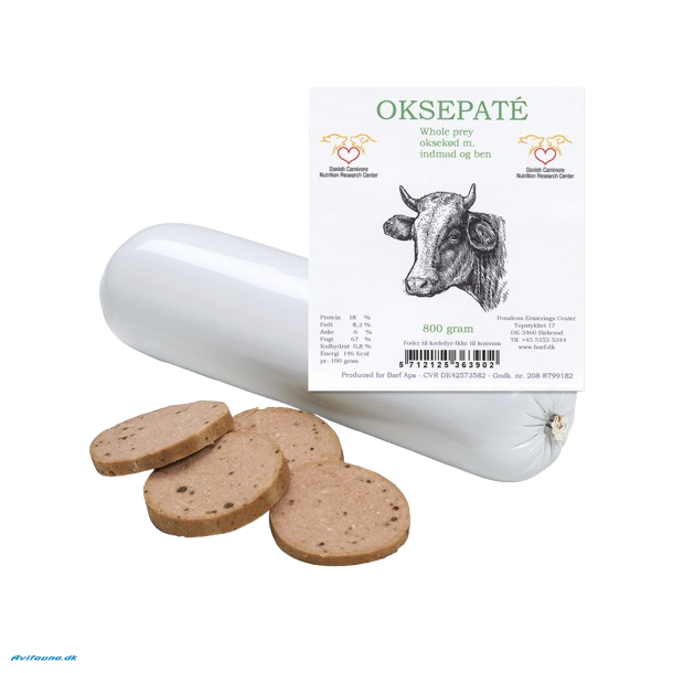 Carnitreats Oksepat 800g - Skrefast plse