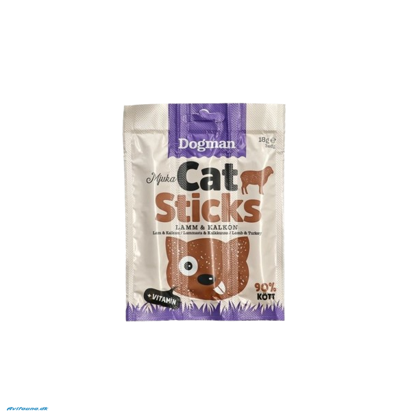 Dogman Cat sticks kalkun/lam 3p 18g