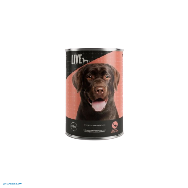 LIVE Dog V�dfoder Laks/Hvid Fisk