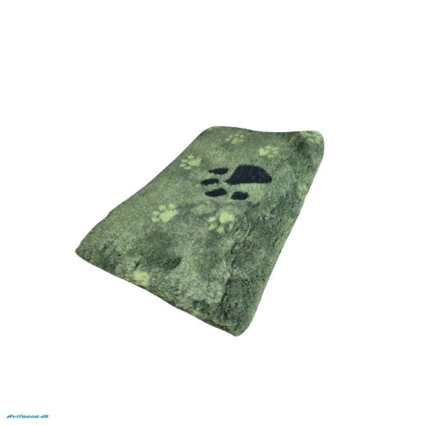 Vetbed - Grn med poter 100 x 160 cm