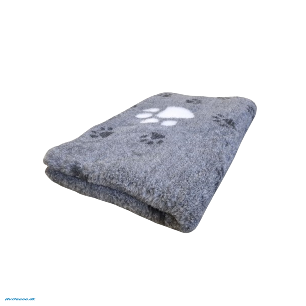 Vetbed - Lysegr med poter 100 x 160 cm