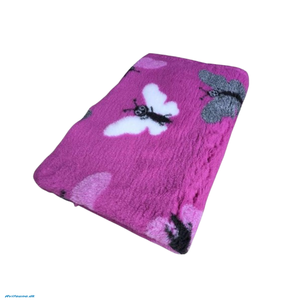 Vetbed - Pink med sommerfugle 100 x 160 cm