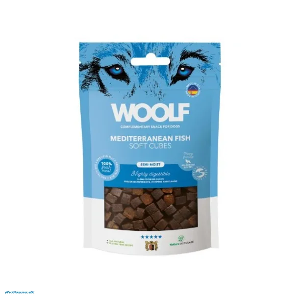 Woolf Soft cubes mediteranean fish 100g